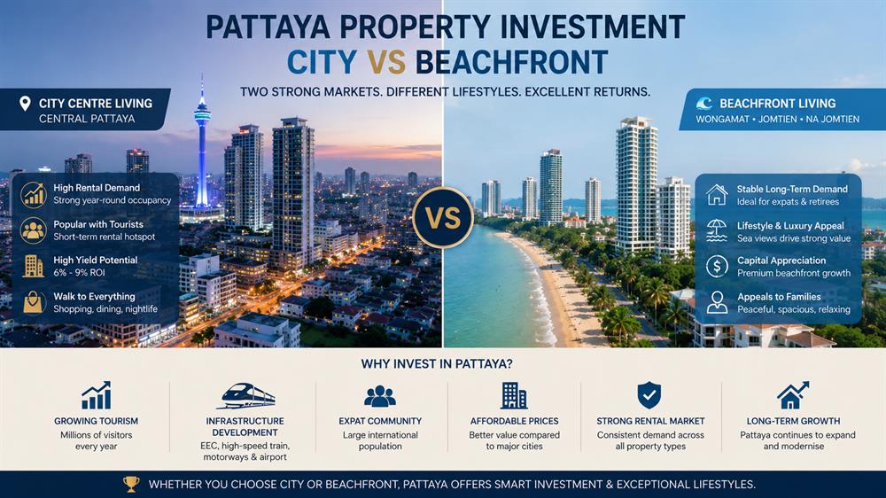 Pratumnak Hill offering a balance between city convenience and beachfront living in Pattaya.
